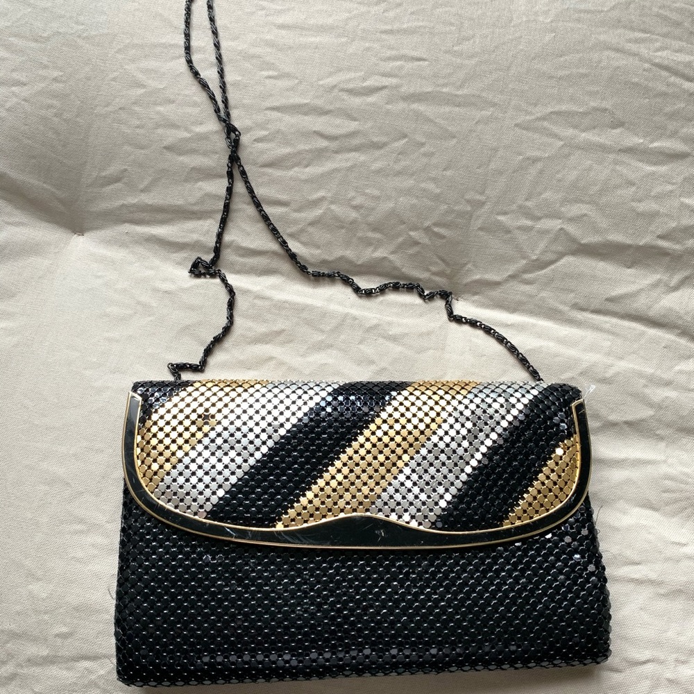 Vintage Chain Link Art Deco Clutch Purse
